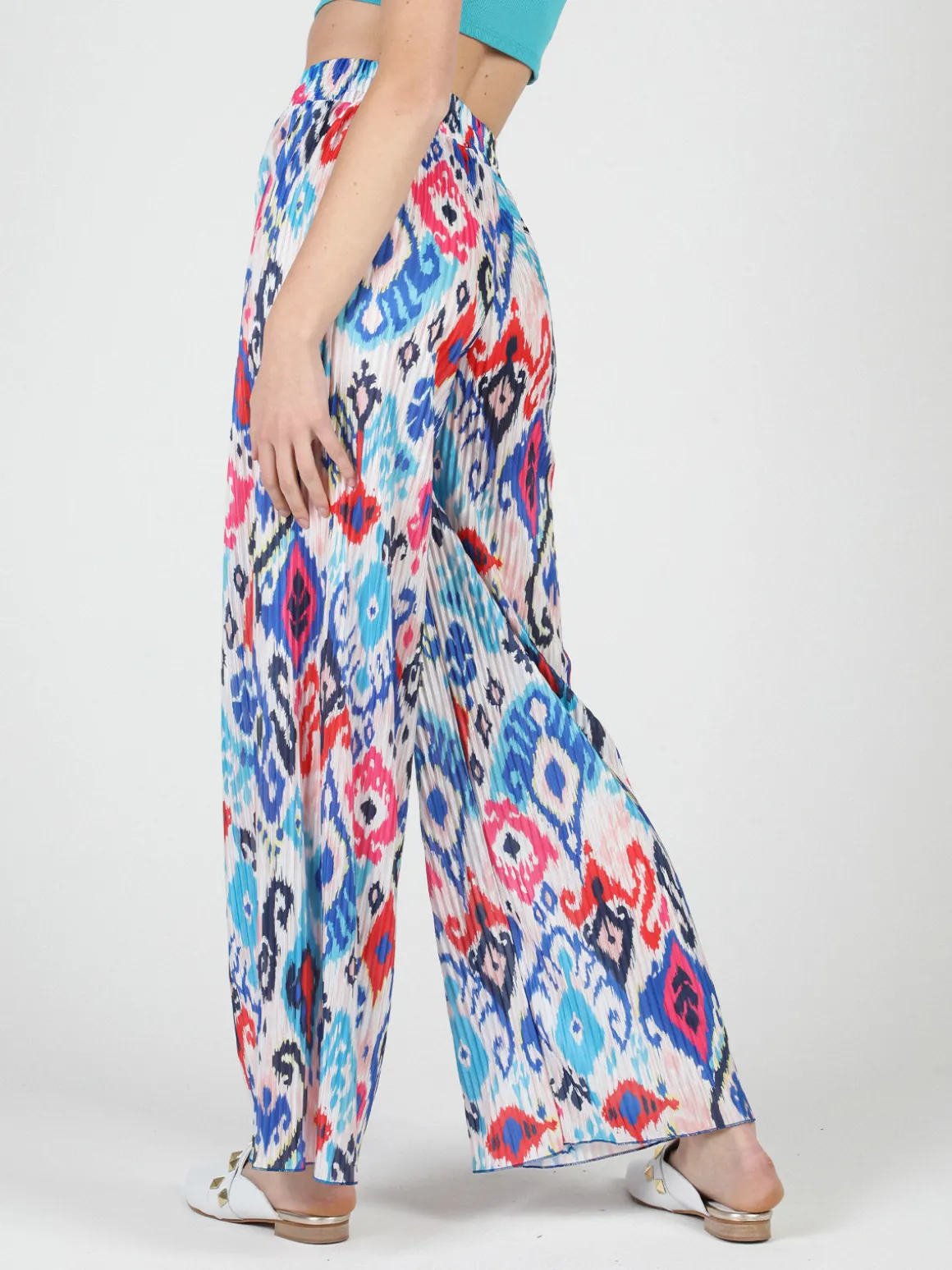 Gladys Pantaloni donna leggeri a palazzo colorati