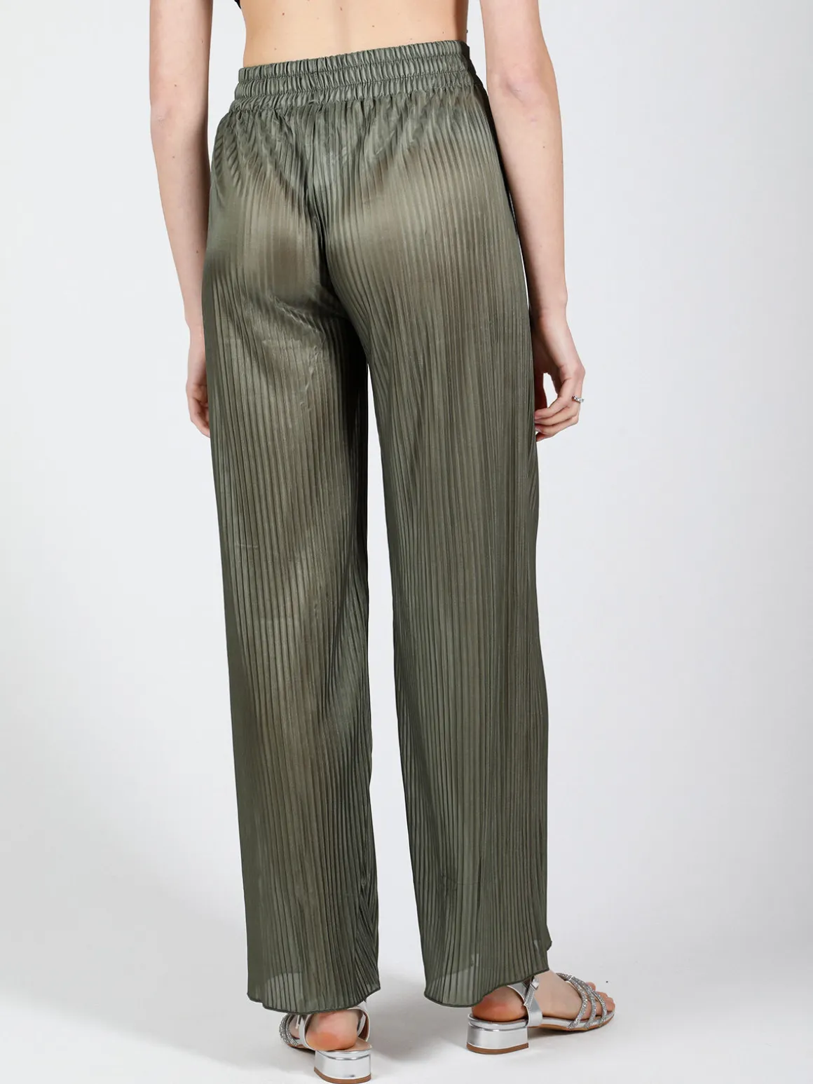 Gladys Pantaloni donna leggeri a palazzo plissettati
