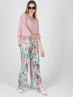 Gladys Pantaloni donna leggeri a palazzo colorati