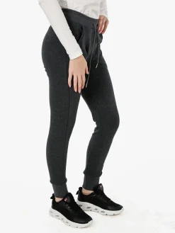 Gladys Pantaloni donna sportivi con polsini e interno di pelo - grigio scuro