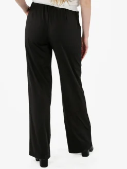 Gladys Pantaloni morbidi da donna a gamba larga - nero