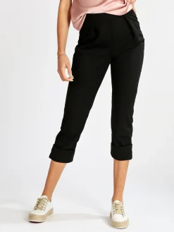 Gladys Pantaloni morbidi donna con risvolto