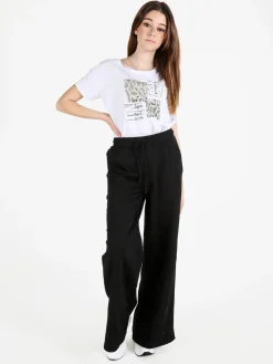 Gladys Pantaloni sportivi da donna a gamba larga con coulisse