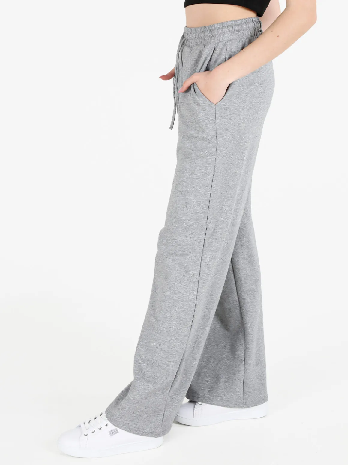 Gladys Pantaloni sportivi da donna a gamba larga con coulisse