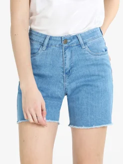 Gladys Shorts donna in jeans con finale sfrangiato