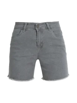 Gladys Shorts donna in jeans con finale sfrangiato