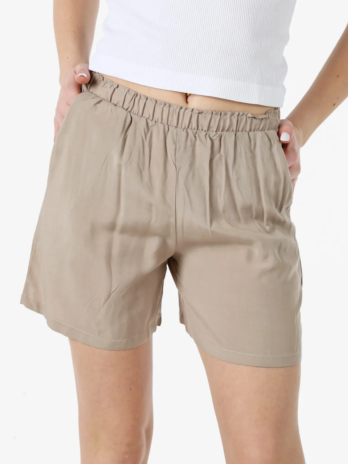 Gladys Shorts donna in viscosa - beige