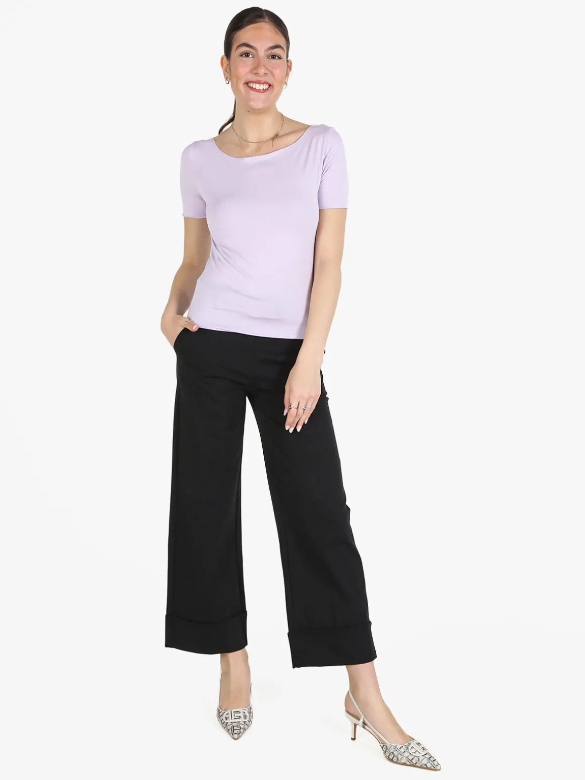 Gladys T-shirt donna girocollo in viscosa