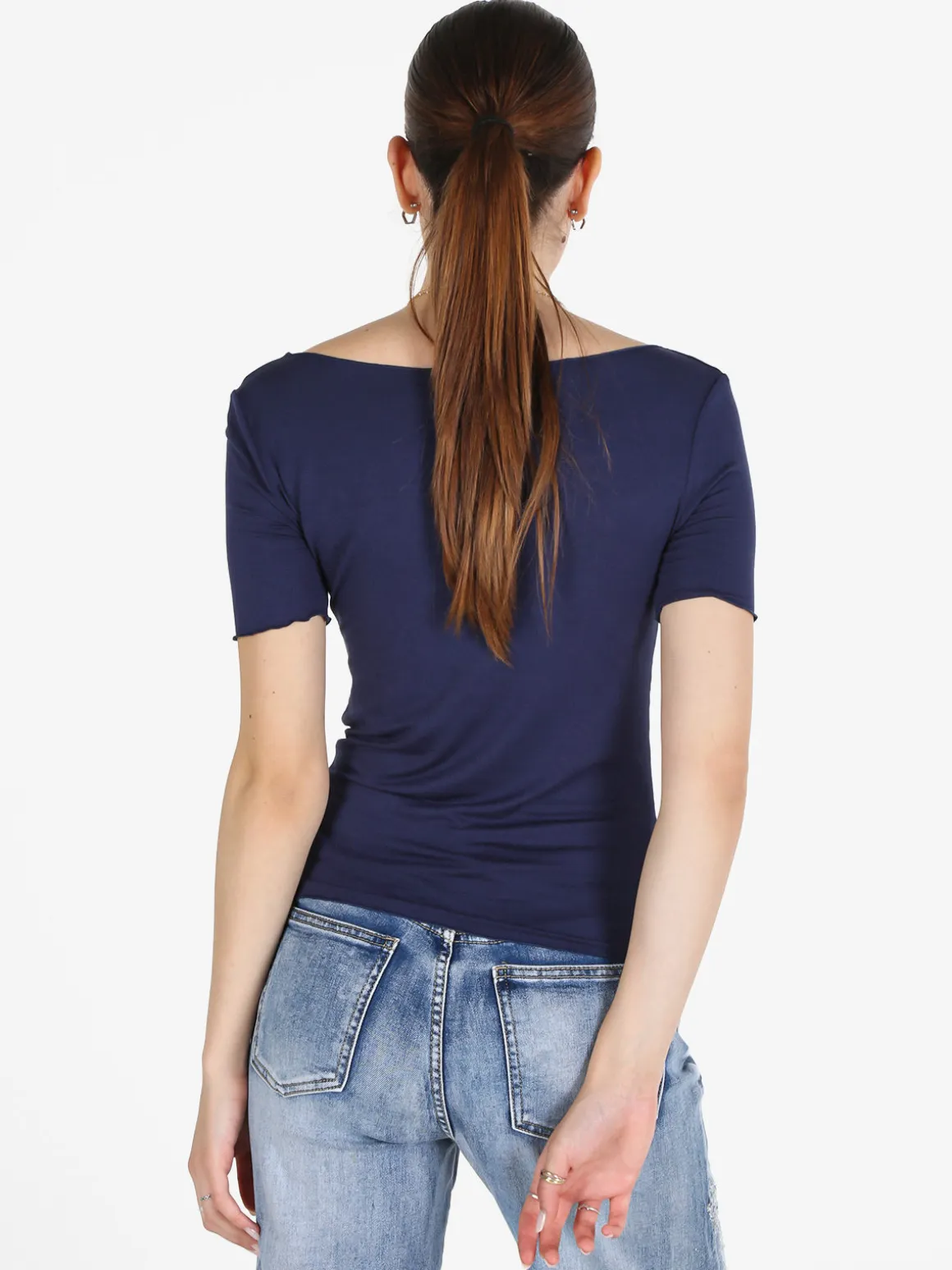Gladys T-shirt donna girocollo in viscosa