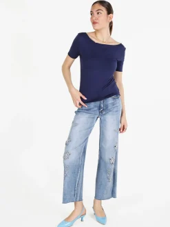 Gladys T-shirt donna girocollo in viscosa