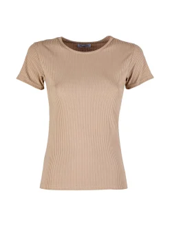 Gladys T-shirt donna girocollo a costine
