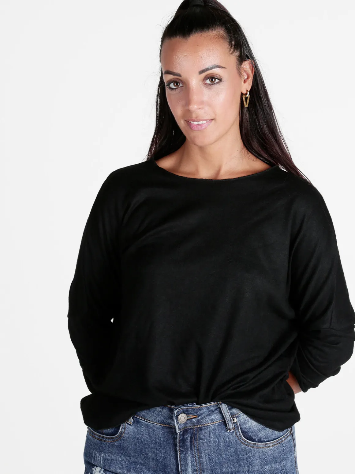 Gloria Maglia donna con maniche a pipistrello