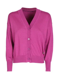 Griffai Cardigan donna oversize lurex con bottoni