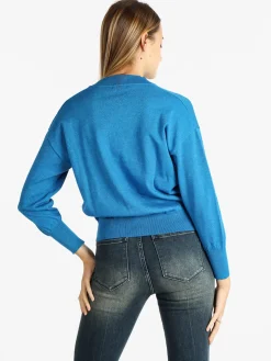 Griffai Cardigan donna oversize lurex con bottoni