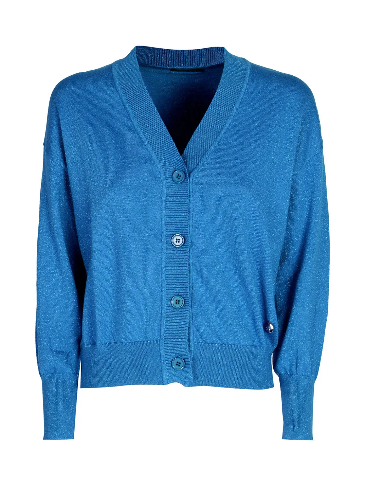 Griffai Cardigan donna oversize lurex con bottoni