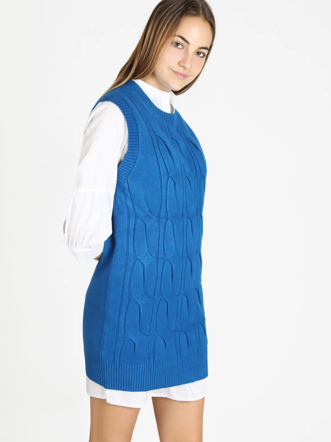 Griffai Gilet lungo in maglia da donna