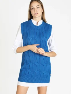 Griffai Gilet lungo in maglia da donna