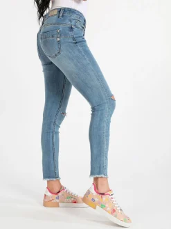 Griffai Jeans donna skinny con strappi