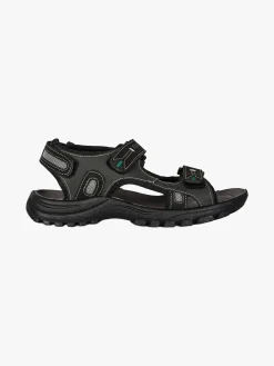 Grisport Sandali in pelle da uomo con strappi - nero