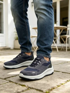 Grisport Sneakers in pelle scamosciata da uomo - blu scuro