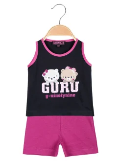 Guru Completo corto da neonata in cotone