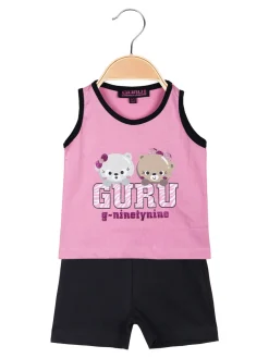 Guru Completo corto da neonata in cotone