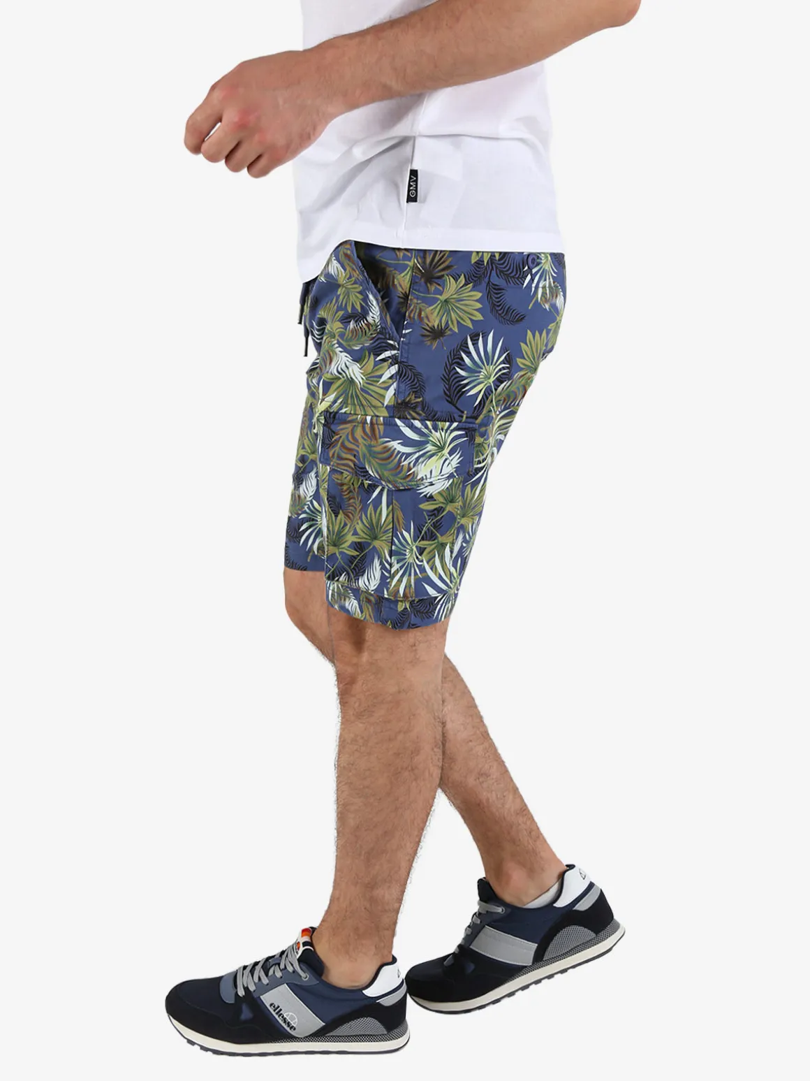 Guy Bermuda da uomo cargo in cotone con stampa floreale