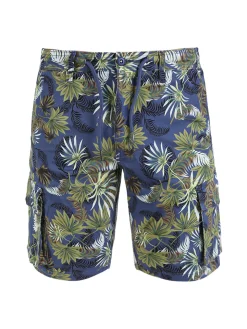 Guy Bermuda da uomo cargo in cotone con stampa floreale