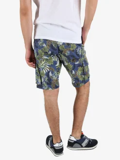 Guy Bermuda da uomo cargo in cotone con stampa floreale