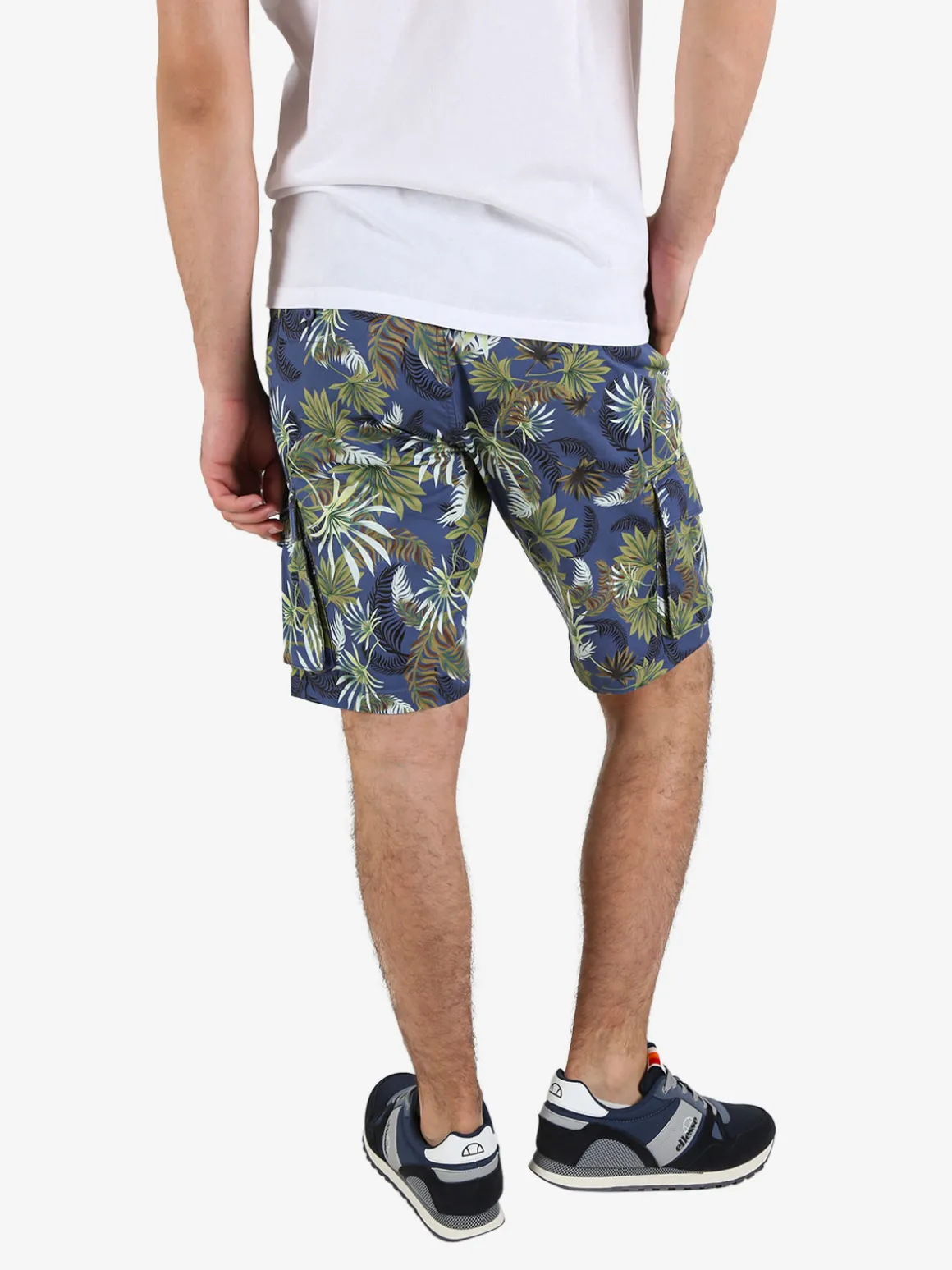Guy Bermuda da uomo cargo in cotone con stampa floreale