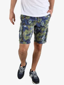 Guy Bermuda da uomo cargo in cotone con stampa floreale