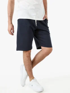 Guy Bermuda da uomo in felpa con coulisse - blu scuro