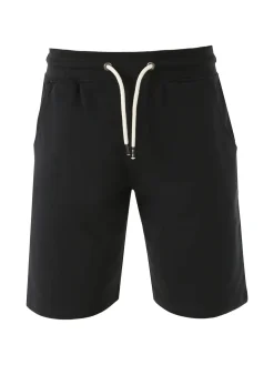 Guy Bermuda da uomo in felpa con coulisse - nero