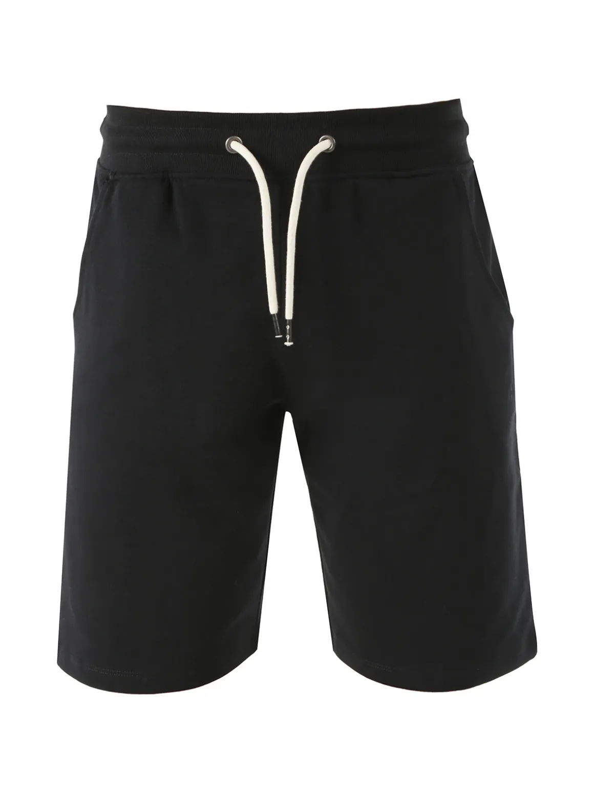 Guy Bermuda da uomo in felpa con coulisse - nero