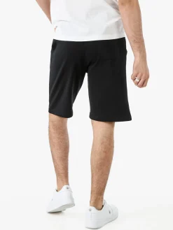 Guy Bermuda da uomo in felpa con coulisse - nero