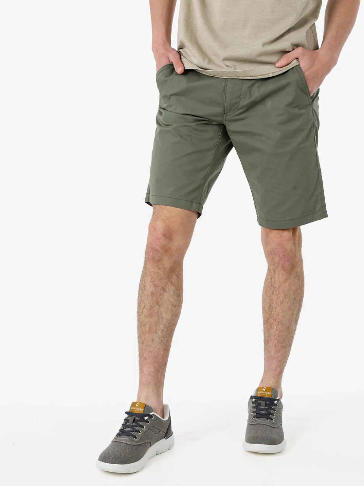 Guy Bermuda da uomo in misto cotone - militare