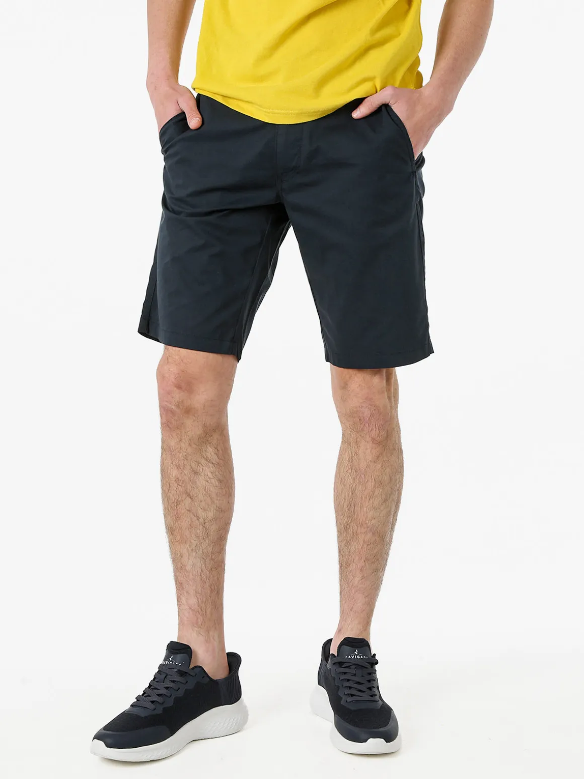 Guy Bermuda da uomo in misto cotone - blu scuro