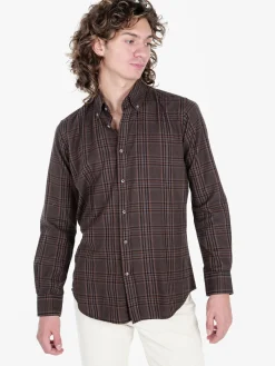 Guy Camicia a quadri da uomo in cotone