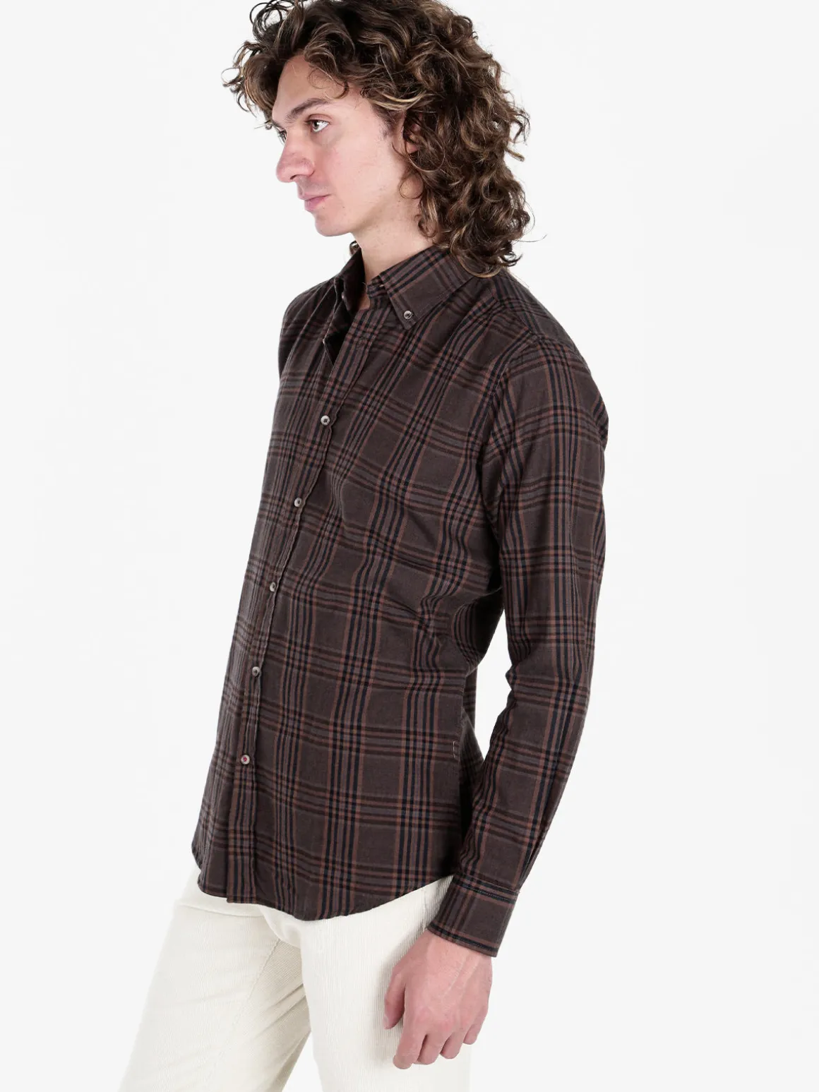 Guy Camicia a quadri da uomo in cotone