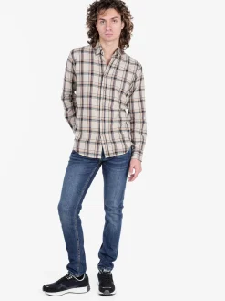 Guy Camicia a quadri da uomo in cotone