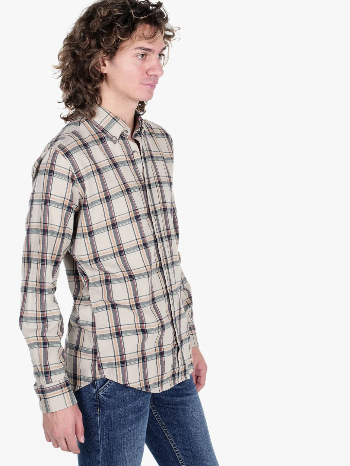 Guy Camicia a quadri da uomo in cotone
