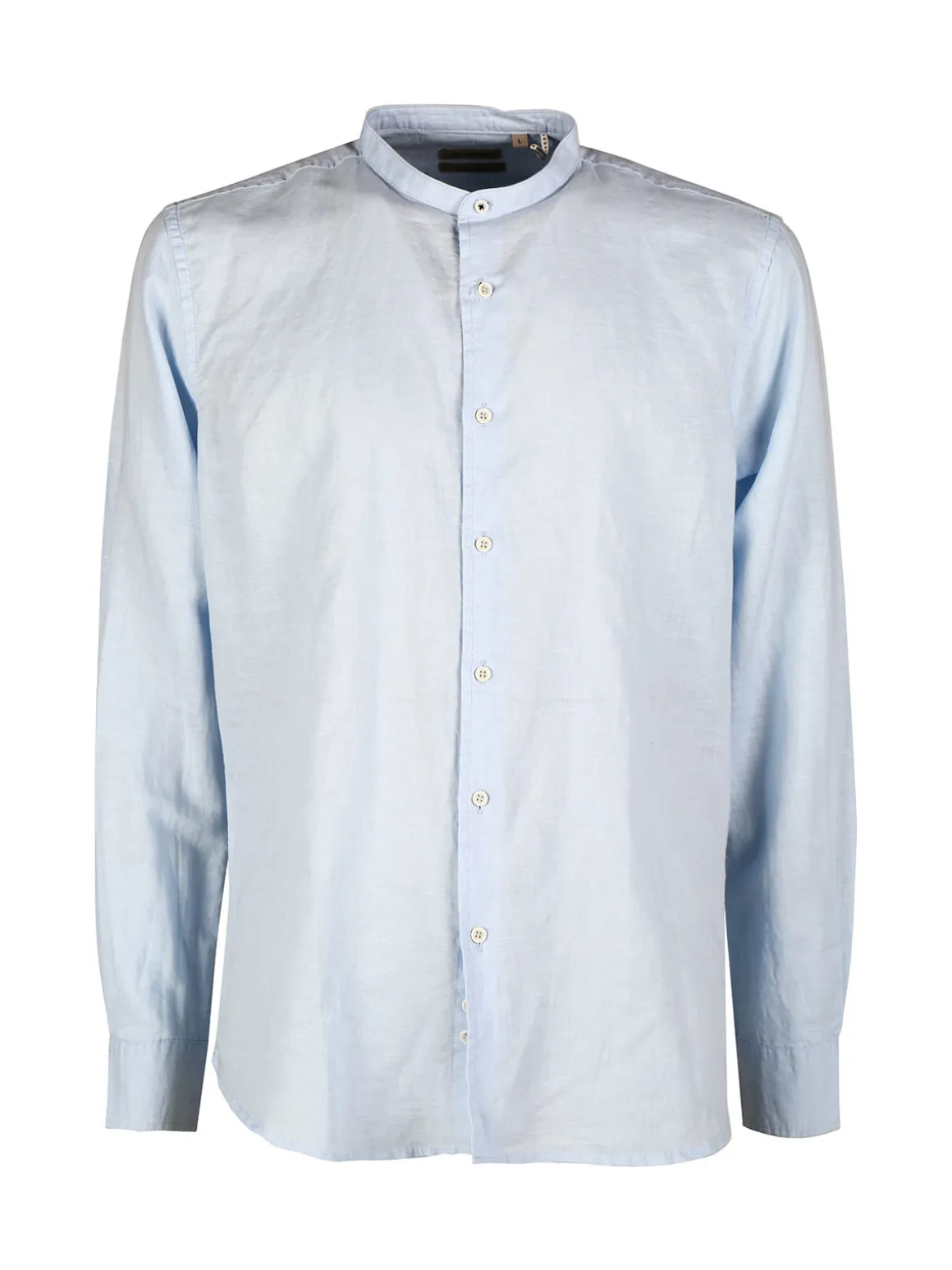 Guy Camicia da uomo alla coreana in misto lino