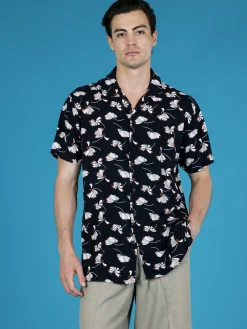 Guy Camicia da uomo a maniche corte con stampe