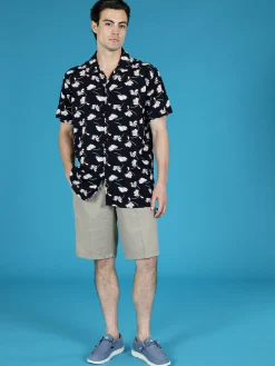 Guy Camicia da uomo a maniche corte con stampe