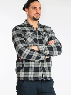 Guy Camicia da uomo a quadri imbottita