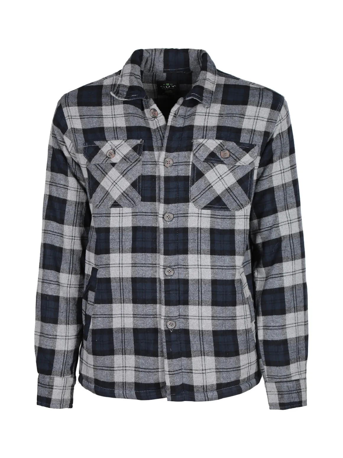 Guy Camicia da uomo a quadri imbottita