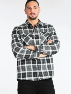 Guy Camicia da uomo imbottita a quadri