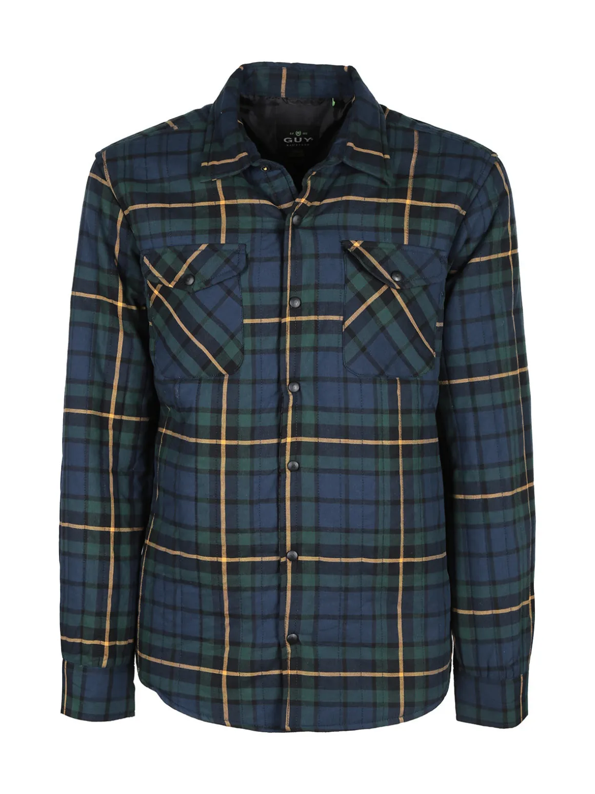 Guy Camicia da uomo imbottita a quadri