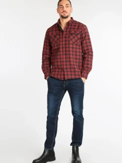 Guy Camicia da uomo imbottita a quadri