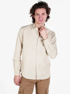Guy Camicia da uomo in cotone a maniche lunghe